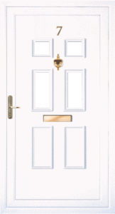 Gloucestershire díszpaneles bejárati ajtó